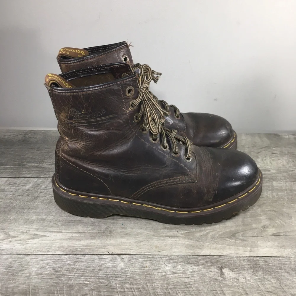 Vintage Dr. Martens 1460 Ben Crazy Horse England Leather Combat Men Boots Size 9